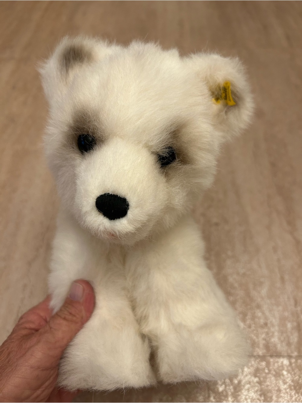 Vintage Steiff Cozy Issy Polar Bear Plush Tag Earred Button 0437/23 7 1/2”